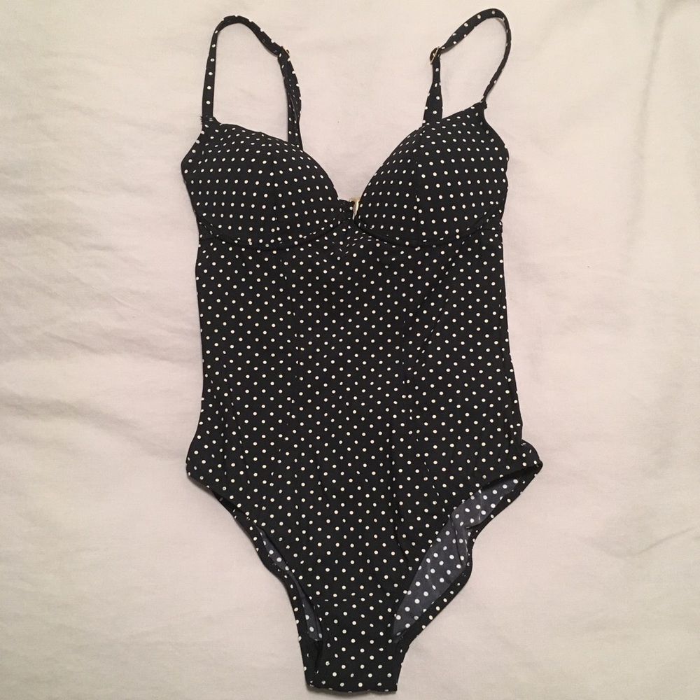 Tory Burch Black One Piece with White Dots